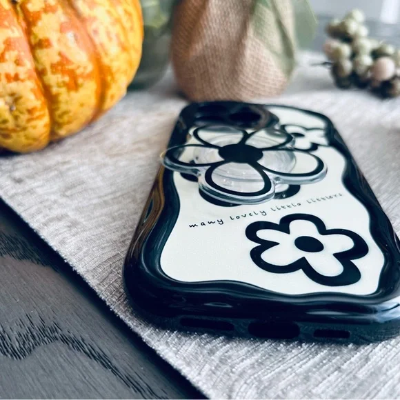 🌻 Flower Designed Phone Case w Floral Pop Socket for iPhone 14 Pro Max - Picture 7 of 8